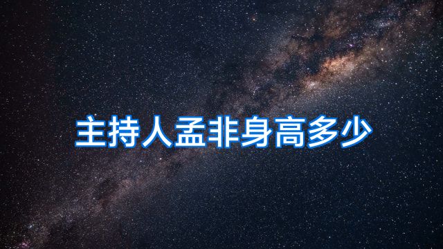 主持人孟非身高多少