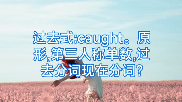 过去式:caught。原形,第三人称单数,过去分词现在分词?