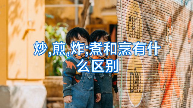 炒,煎,炸;煮和烹有什么区别