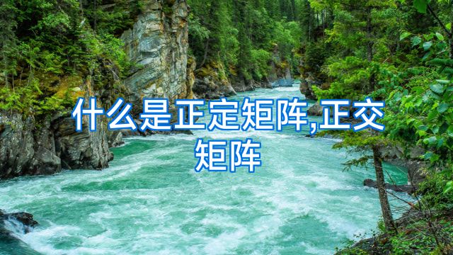 什么是正定矩阵,正交矩阵