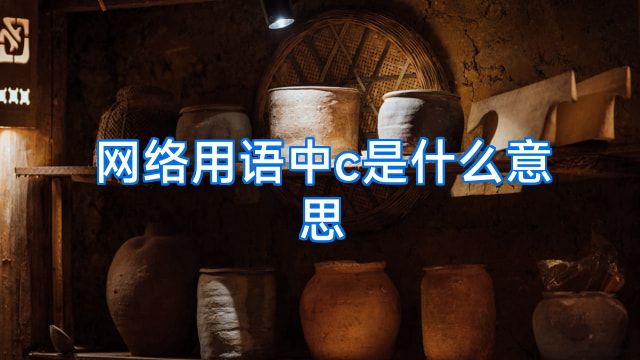 网络用语中c是什么意思