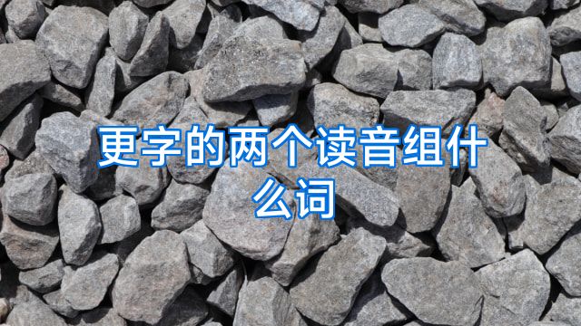 更字的两个读音组什么词