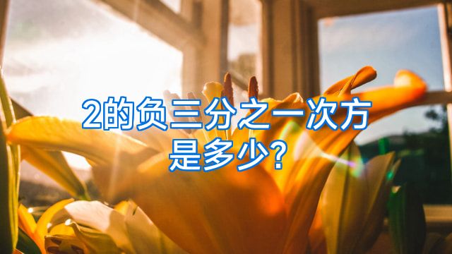 2的负三分之一次方是多少?
