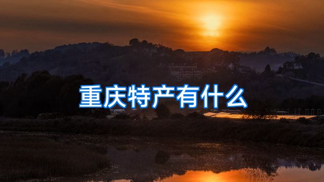 重庆特产有什么
