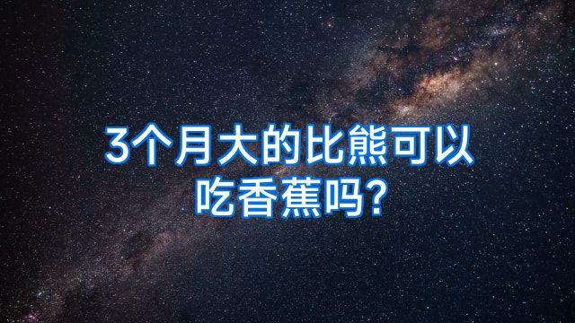 3个月大的比熊可以吃香蕉吗?