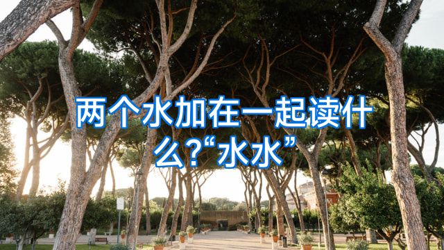 两个水加在一起读什么?“水水”