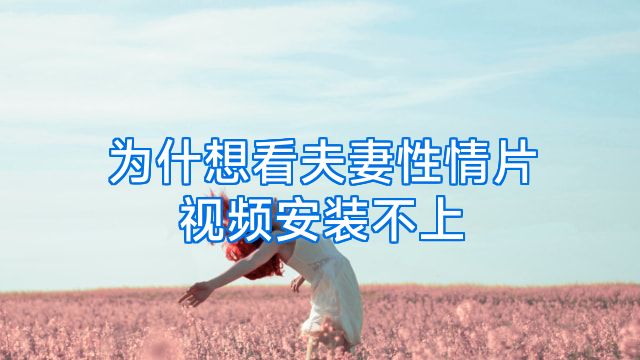 为什想看夫妻性情片视频安装不上