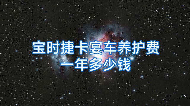 宝时捷卡宴车养护费一年多少钱