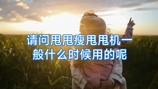 请问甩甩瘦甩甩机一般什么时候用的呢