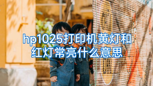 hp1025打印机黄灯和红灯常亮什么意思