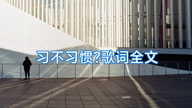 习不习惯?歌词全文
