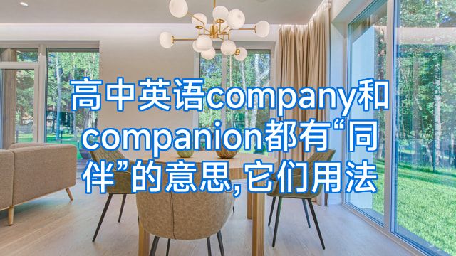 高中英语company和companion都有“同伴”的意思,它们用法