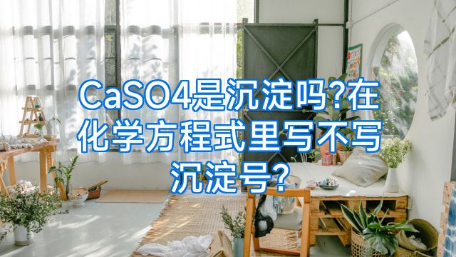 CaSO4是沉淀吗?在化学方程式里写不写沉淀号?