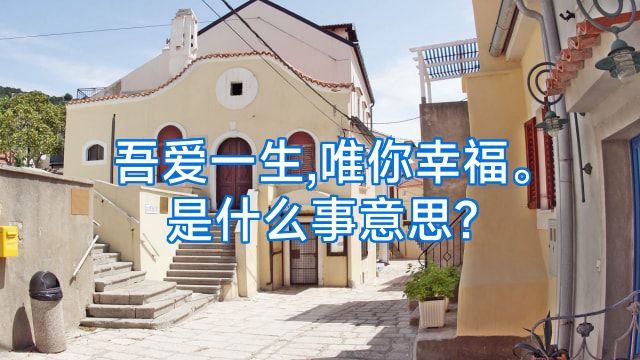 吾爱一生,唯你幸福。是什么事意思?