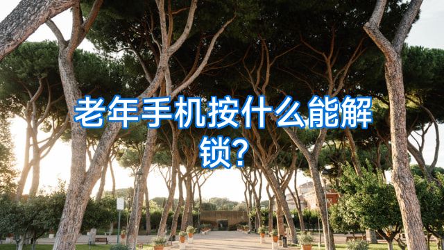 老年手机按什么能解锁?