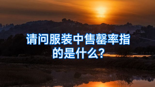 请问服装中售罄率指的是什么?