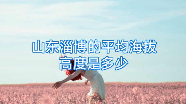 山东淄博的平均海拔高度是多少