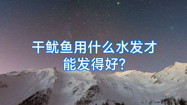 干鱿鱼用什么水发才能发得好?