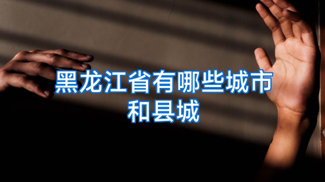 黑龙江省有哪些城市和县城