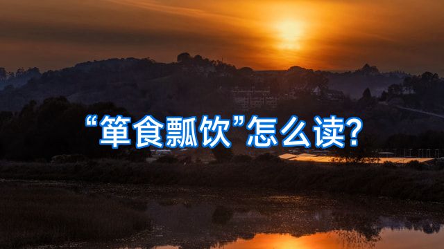 “箪食瓢饮”怎么读?