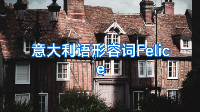 意大利语形容词Felice