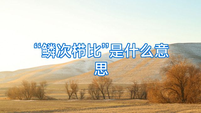 ‘‘鳞次栉比’’是什么意思