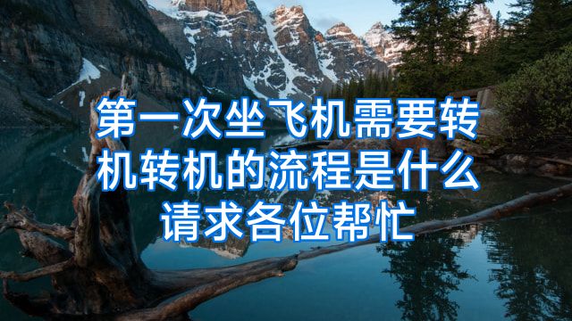 第一次坐飞机需要转机转机的流程是什么请求各位帮忙