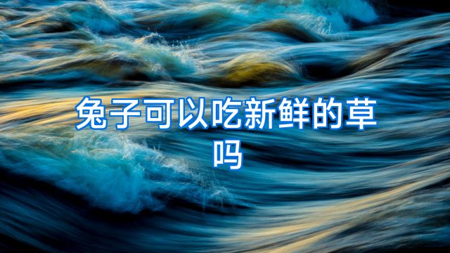 兔子可以吃新鲜的草吗