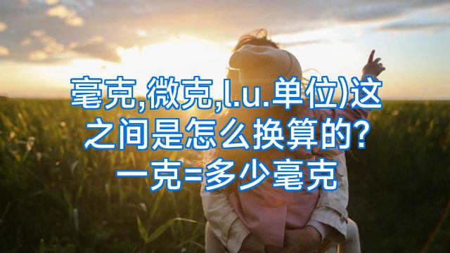 毫克,微克,l.u.单位)这之间是怎么换算的?一克=多少毫克