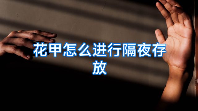 花甲怎么进行隔夜存放