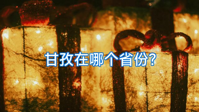 甘孜在哪个省份?