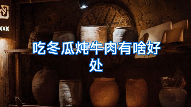 吃冬瓜炖牛肉有啥好处