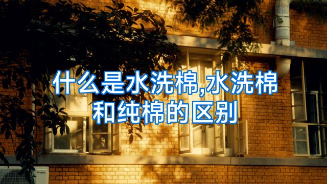 什么是水洗棉,水洗棉和纯棉的区别