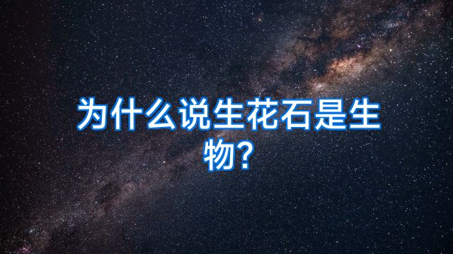 为什么说生花石是生物?