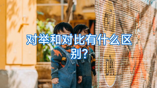对举和对比有什么区别?