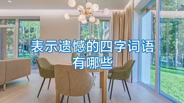 表示遗憾的四字词语有哪些