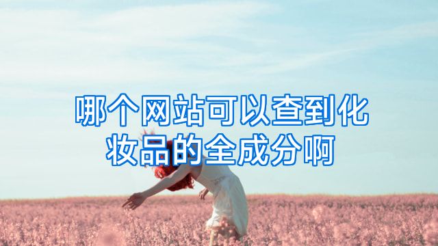 哪个网站可以查到化妆品的全成分啊