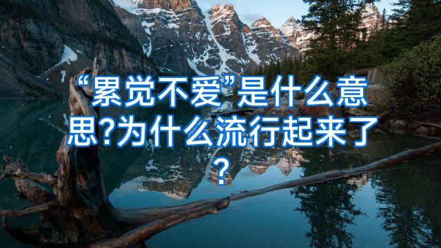 “累觉不爱”是什么意思?为什么流行起来了?