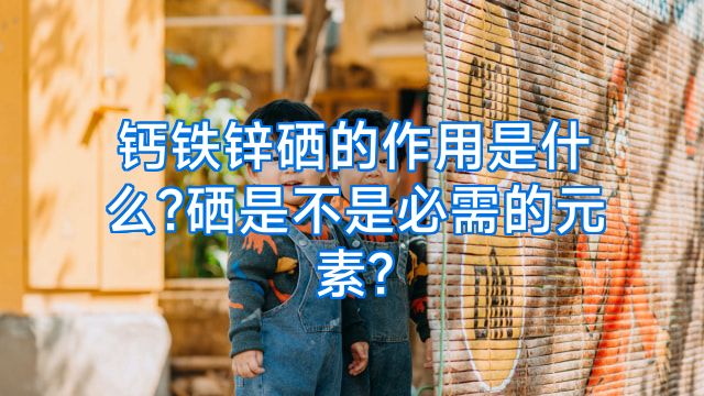 钙铁锌硒的作用是什么?硒是不是必需的元素?