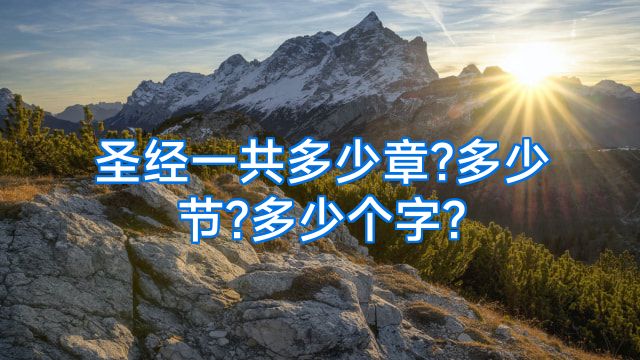 圣经一共多少章?多少节?多少个字?