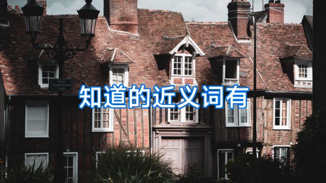 知道的近义词有
