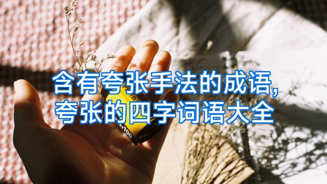 含有夸张手法的成语,夸张的四字词语大全