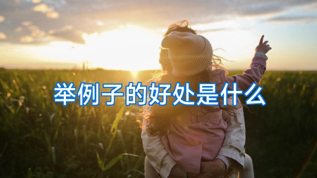 举例子的好处是什么