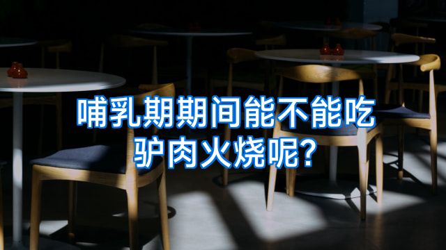 哺乳期期间能不能吃驴肉火烧呢?