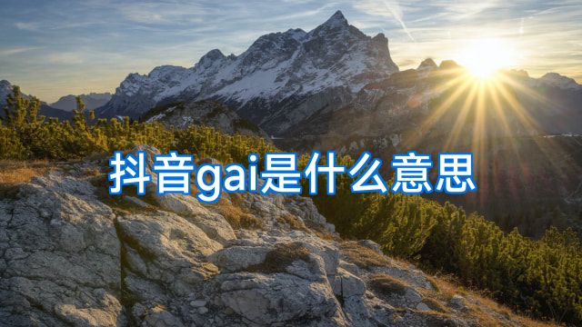 抖音gai是什么意思