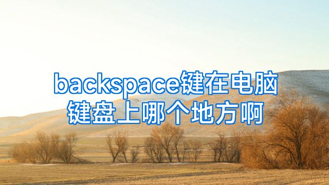backspace键在电脑键盘上哪个地方啊