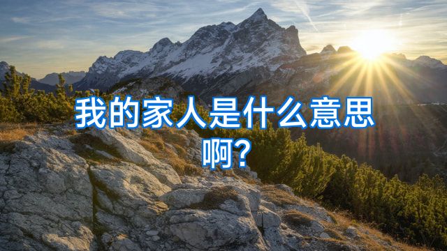 我的家人是什么意思啊?