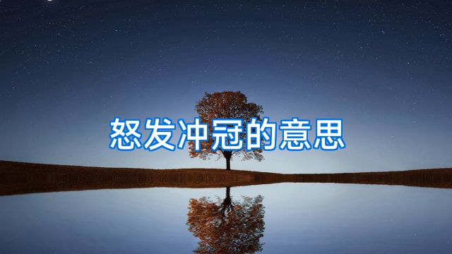 怒发冲冠的意思
