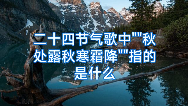 二十四节气歌中