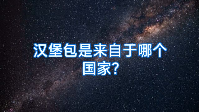 汉堡包是来自于哪个国家?